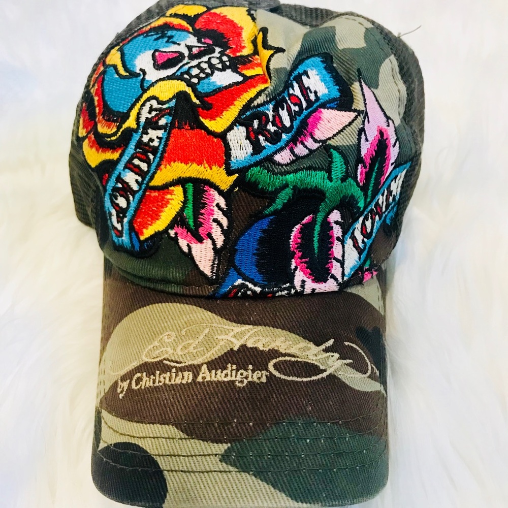 Ed Hardy camo embroidered hat